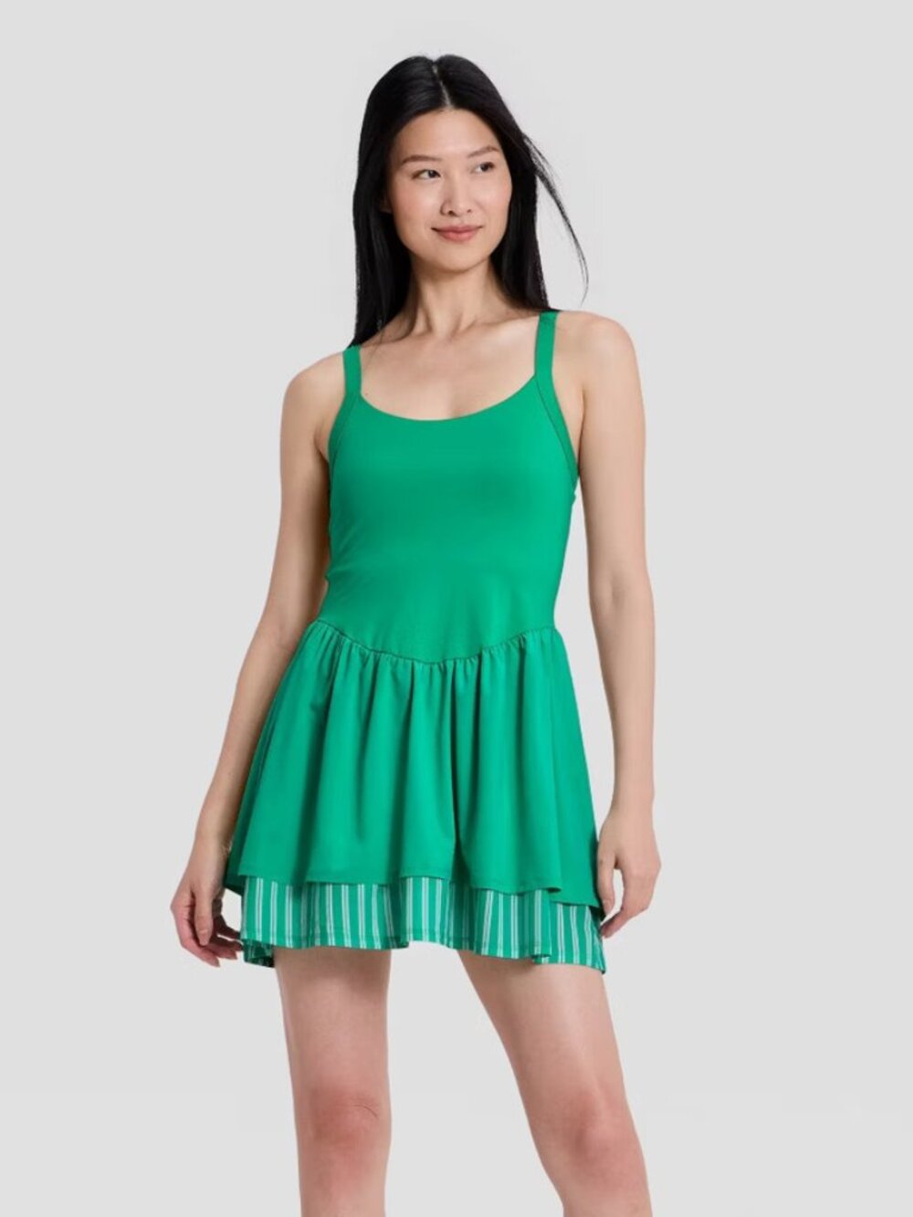 Women's Active Knit Layered Dress - All In Motion Green XXL